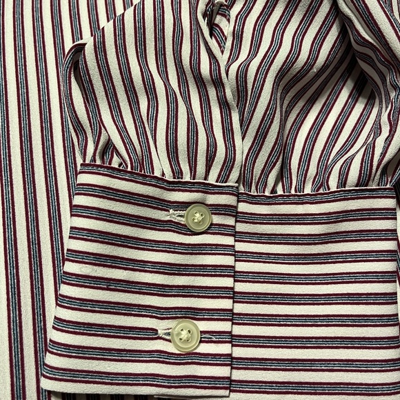 Loft Plus Blouse Pin Stripes Size 18 Keyhole Back - Picture 3 of 16